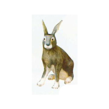 Hase grau lebensgroß