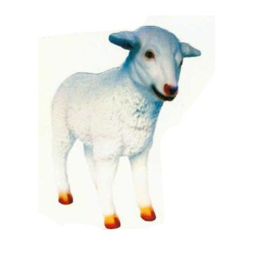 stehendes Lamm lebensgroß