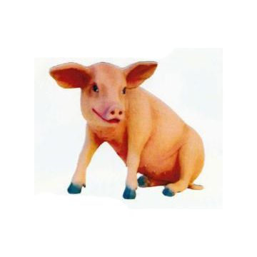 Ferkel sitzend lebensgroß