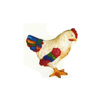 buntes Huhn lebensgroß