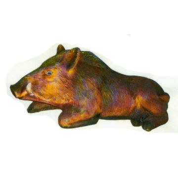kleiner liegender Keiler Wildschwein lebensgroß