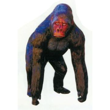 großer dunkelbrauner Gorilla Affe lebensgroß