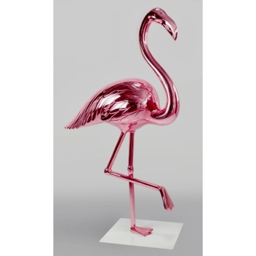 Flamingo chrom lebensgroß