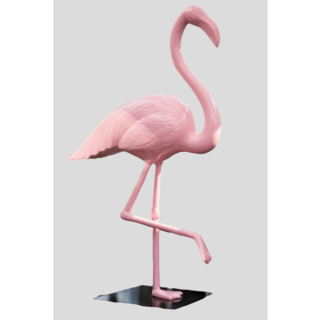 Flamingo pink Kopf oben lebensgroß