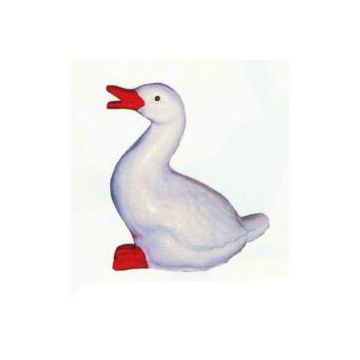 kleine sitzende schnatternde Gans lebensgroß