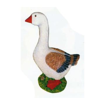 hübsche Wildgans auf Wiese lebensgroß