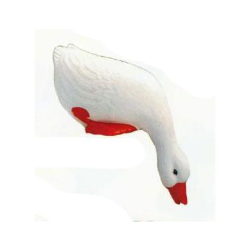 Gans mit Kopf unter Wasser lebensgroß