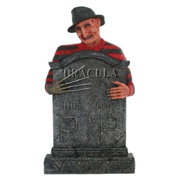 Freddy Krüger Grabstein mit Dracula lebensgroß