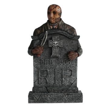 Jason Voorhees Grabstein mit Kreuz lebensgroß