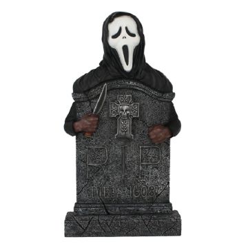 Scream Grabstein mit Kreuz lebensgroß