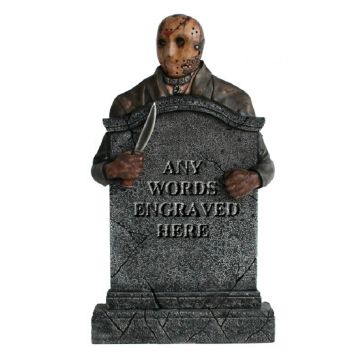 Jason Voorhees Grabstein mit Wunschbeschriftung lebensgroß
