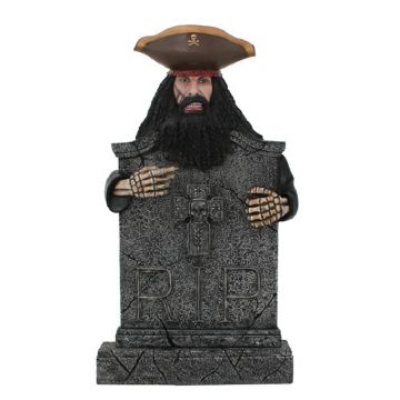 Pirat Blackbeard Grabstein mit Kreuz lebensgroß