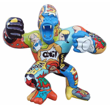 Gorilla Pop Art XXL lebensgroß