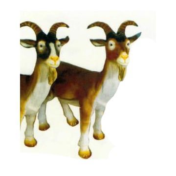 Bergziegenbock dunkelbraun lebensgroß