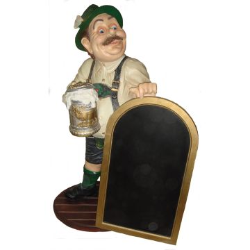 Alois ,bayrischer Wirt mit Tafel verkleinert