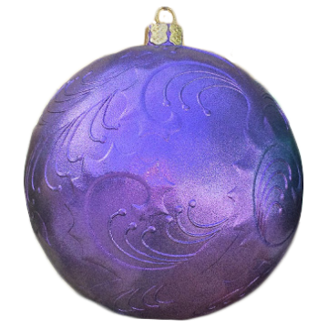 Weihnachtskugel mit  Reliefmuster metalliclila vergrößert