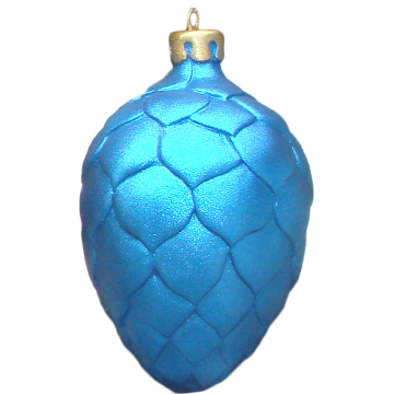 Weihnachtszapfen Blau vergrößert