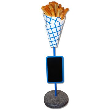 Aufsteller Pommes mit Tafel übergroß XXL