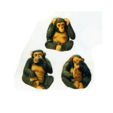 3 Affen Nichts sehen hören sprechen verkleinert