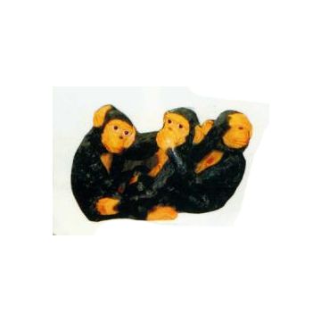 3 Affen einzeln Nichts sehen hören sprechen verkleinert