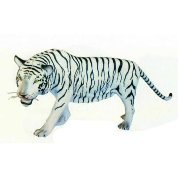 großer weißer Tiger laufend lebensgroß