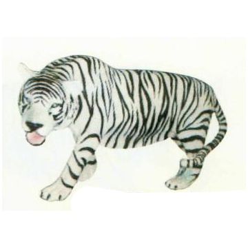 laufender Tiger weiß lebensgroß