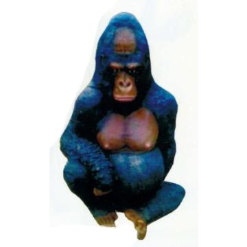 großer sitzender Gorilla lebensgroß
