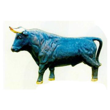 schwarzer Stier stehend verkleinert