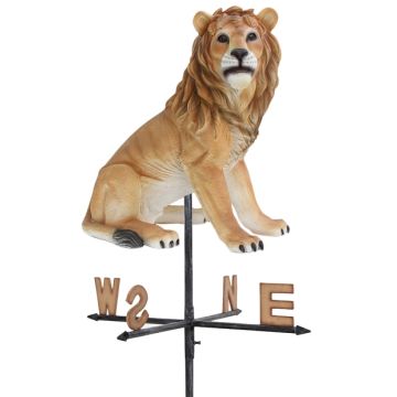 Löwe sitzend Windrichtungsanzeiger verkleinert
