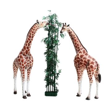 2 BabyGiraffen lebensgroß