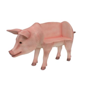 Rosa Schwein Sitz für Kinder lebensgroß