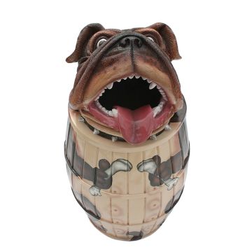 Abfalleimer oder Wäschekorb Hund Bulldog vergrößert