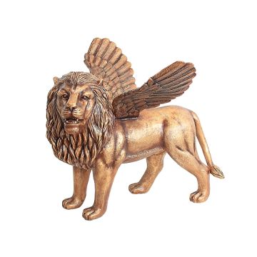 Goldener Löwe mit Flügeln lebensgroß