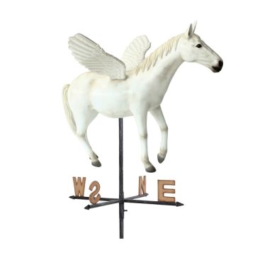 Weißer Pegasus Windrichtungsanzeiger verkleinert