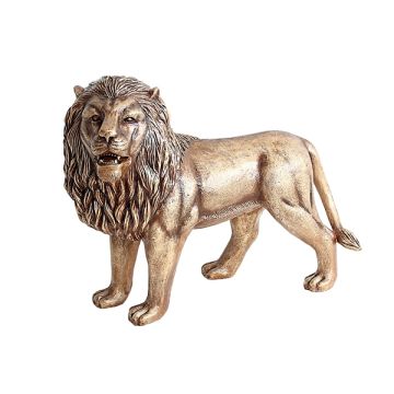 Goldener Löwe stehend lebensgroß