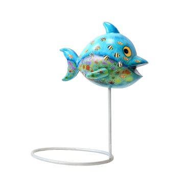 Fisch auf Metallständer übergroß XXL