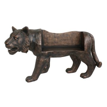 Bronze Tigerbank lebensgroß