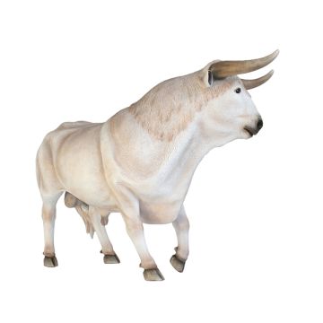 Weißer Stier lebensgroß