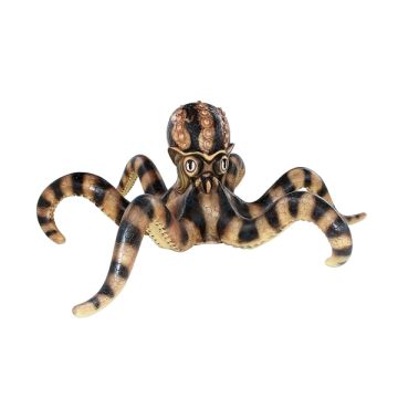 Braun schwarzer Oktopus lebensgroß