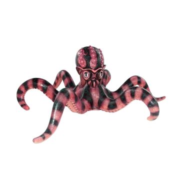 Rot schwarzer Oktopus lebensgroß