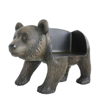 Braunbär Sitz für Kinder lebensgroß