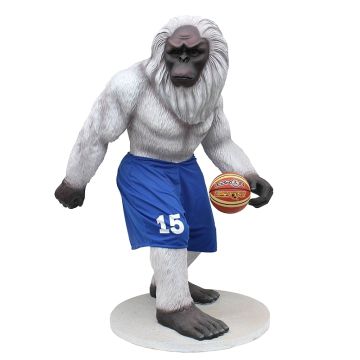 Yeti Basketballspieler lebensgroß