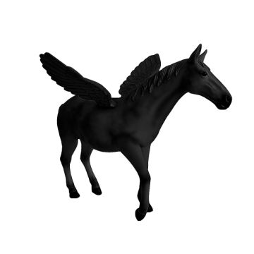Schwarzer Pegasus verkleinert
