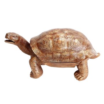 Getränkefach goldene Schildkröte lebensgroß