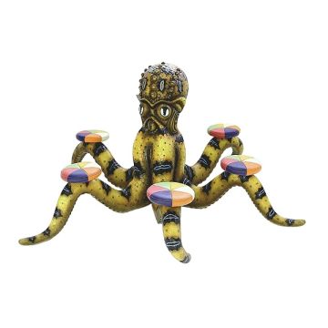 Gelber Oktopus mit 6 Sitzen lebensgroß