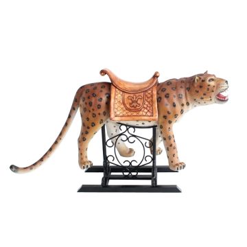 Karussell Leopard mit Sattel lebensgroß