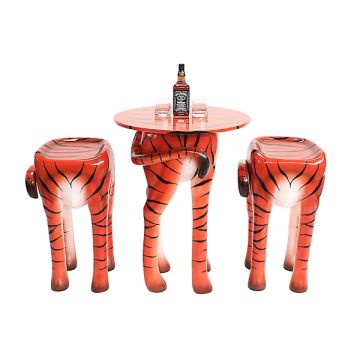 Tisch mit 2 Hockern Tiger verkleinert