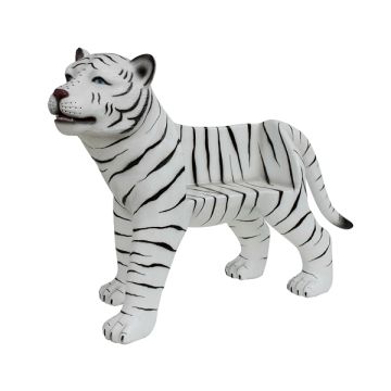 Weißer Tiger Sitz für Kinder lebensgroß