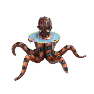 Roter Oktopus Tisch lebensgroß