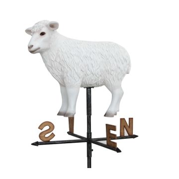 Weißes Schaf Windrichtungsanzeiger verkleinert